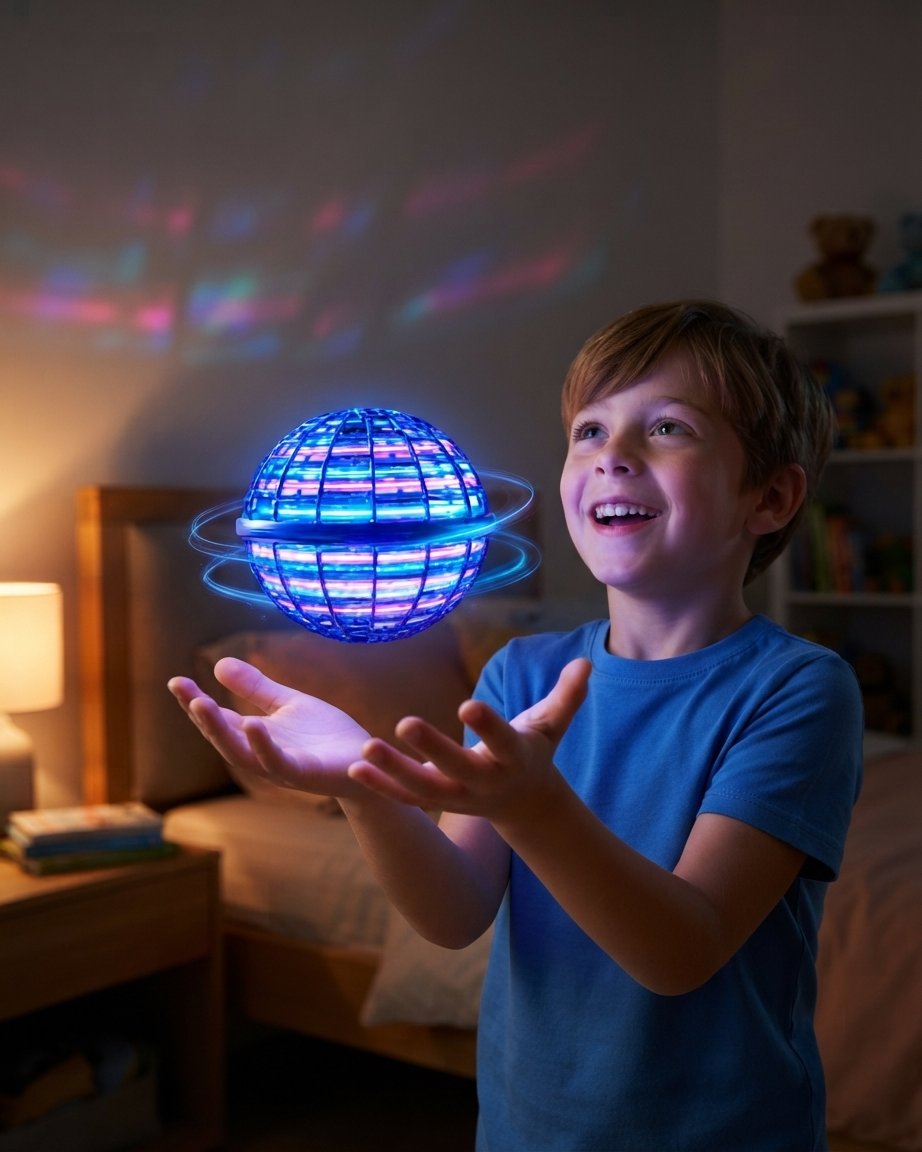 LED Hovering Flying Ball Toy with Colour-Changing Lights