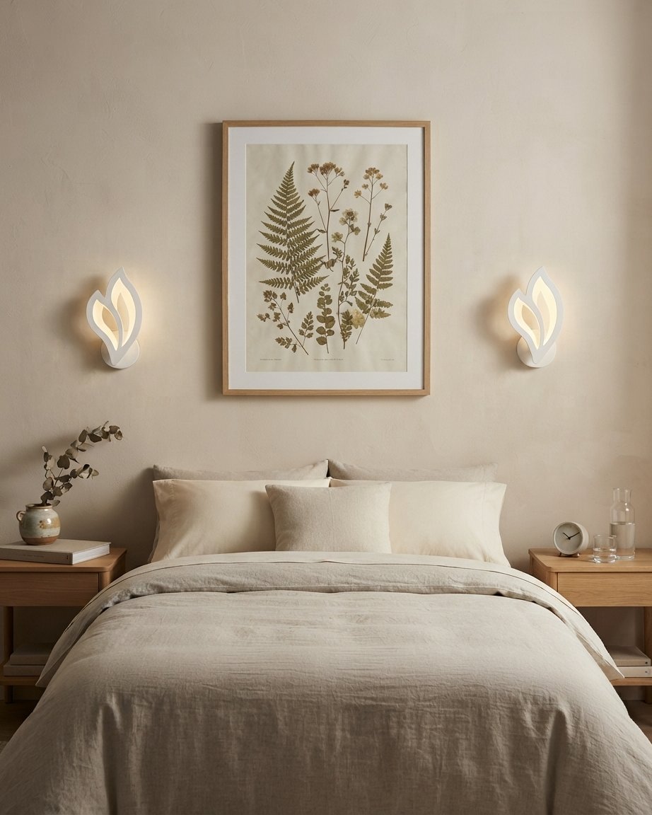 LED Leaf Wall Light, Warm White Acrylic Sconce