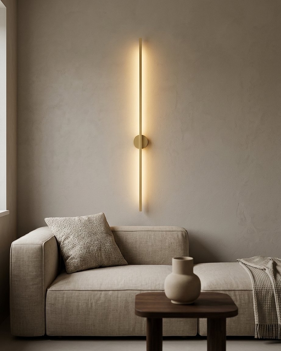Linear LED Wall Light, Black or Gold, 4 Sizes
