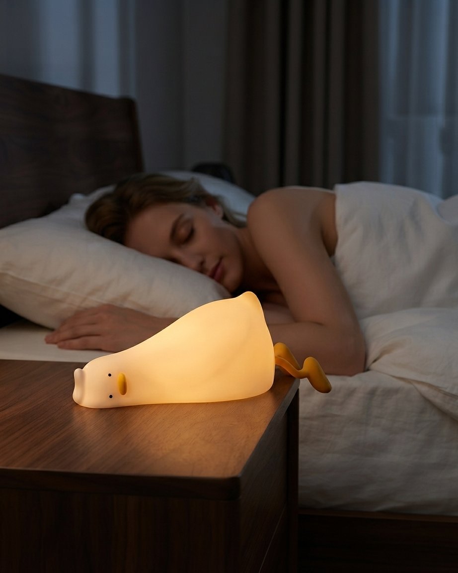 Lying Duck Night Light – Rechargeable LED with Timer