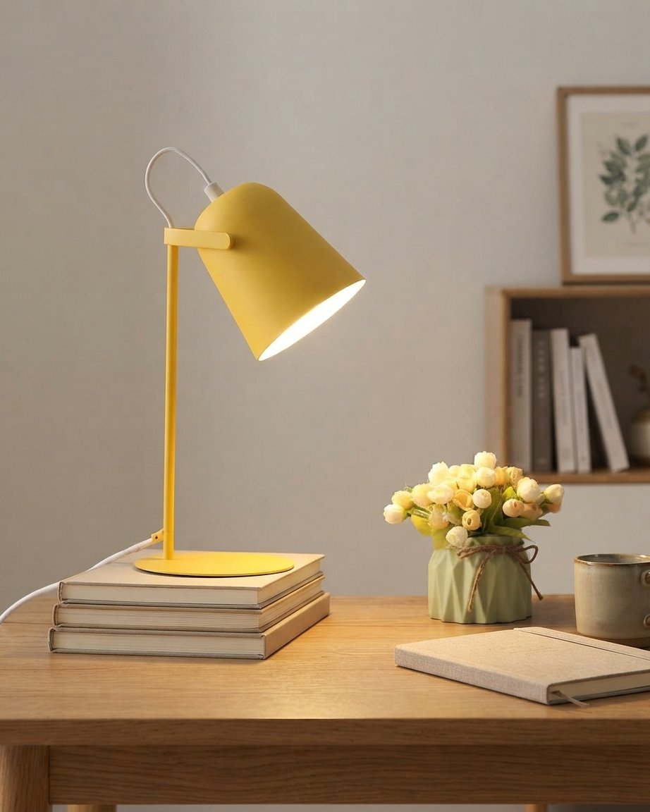 Metal Desk Lamp, Nordic Minimalist Style, LED Reading Light