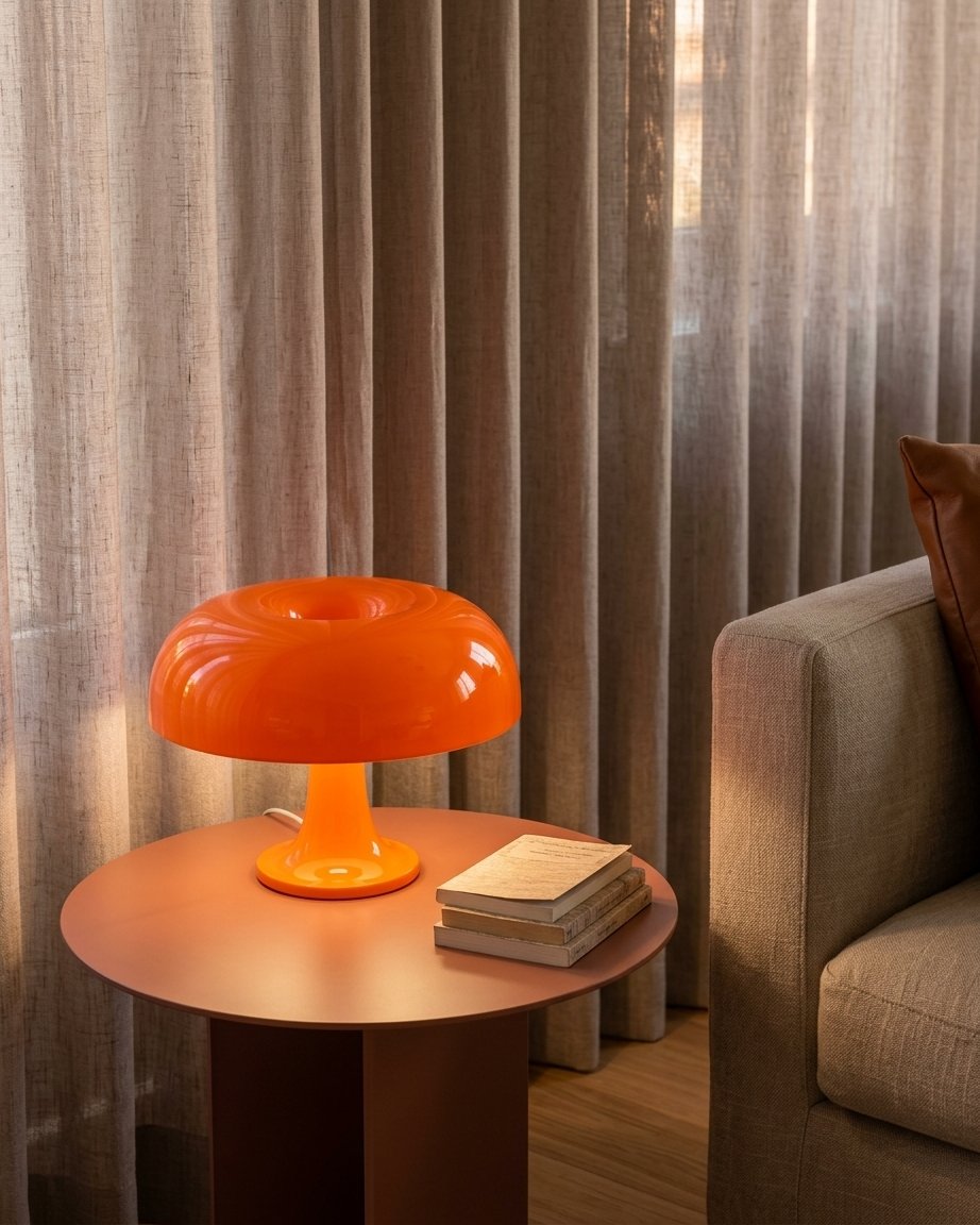 Mushroom Table Lamp, Dome Shade, Two Sizes