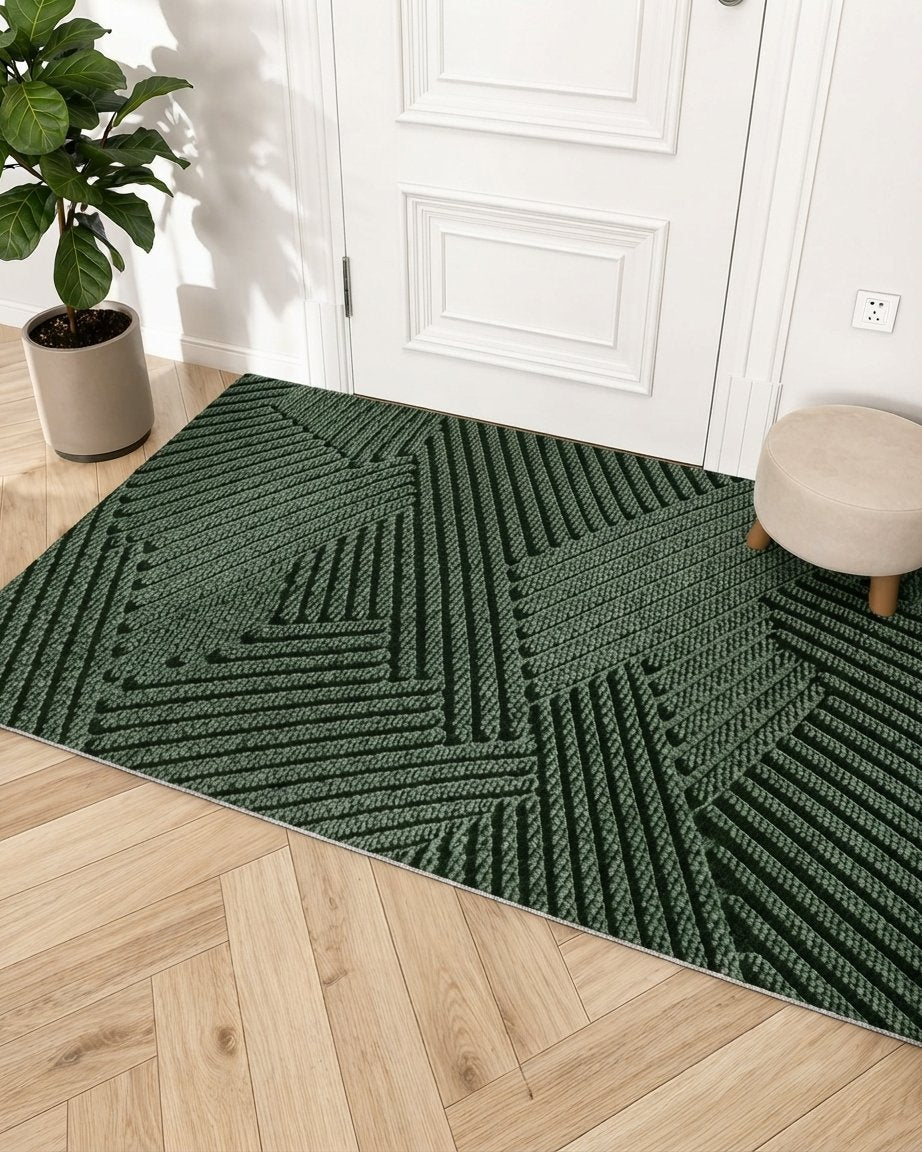 Non-Slip Door Mat with Textured Pattern, Indoor & Outdoor