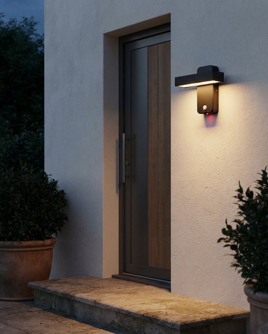 Outdoor Wall Light with PIR Sensor, IP65, 20 cm or 30 cm