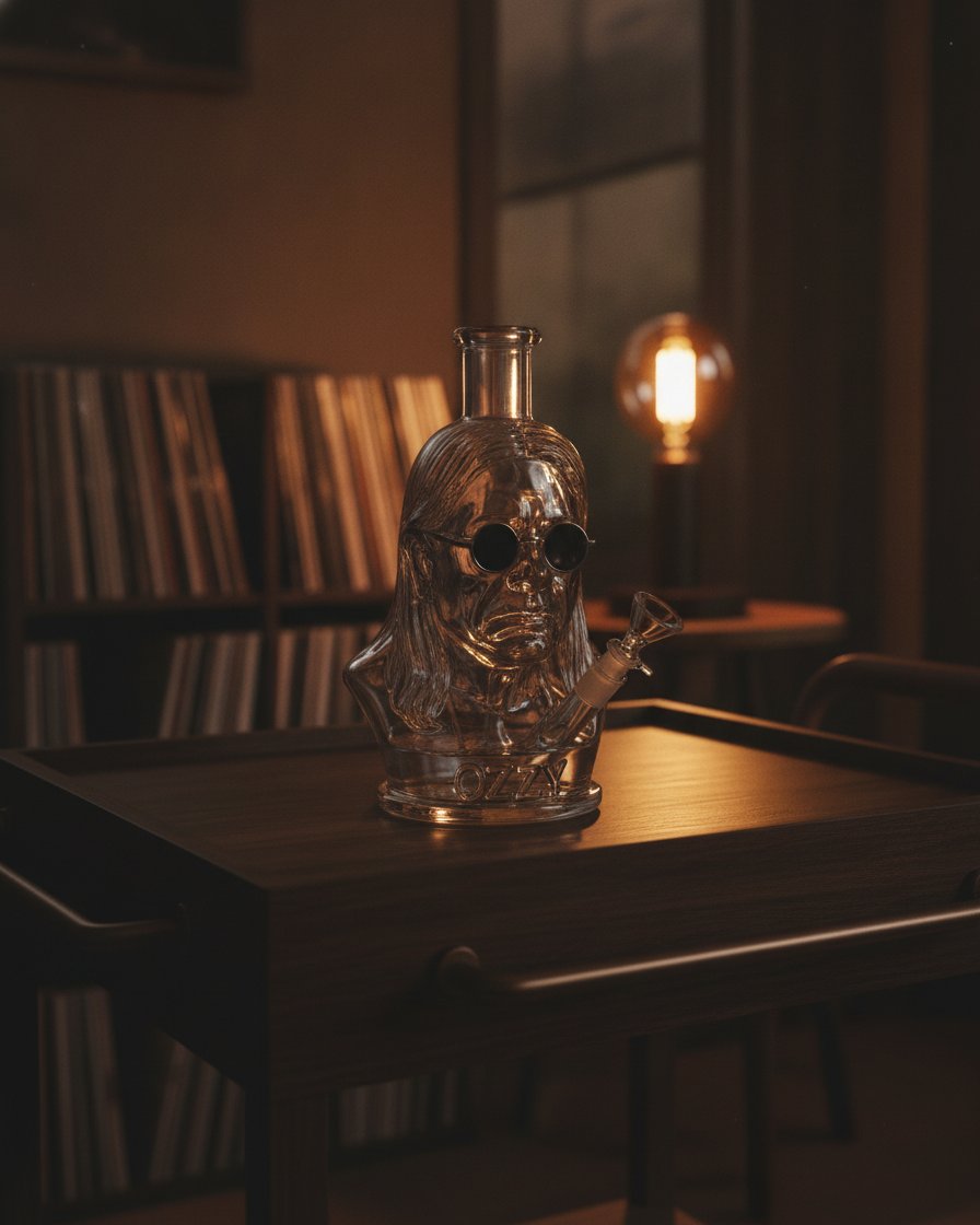 Rock Icon Bust Borosilicate Glass Water Pipe – Collector Piece