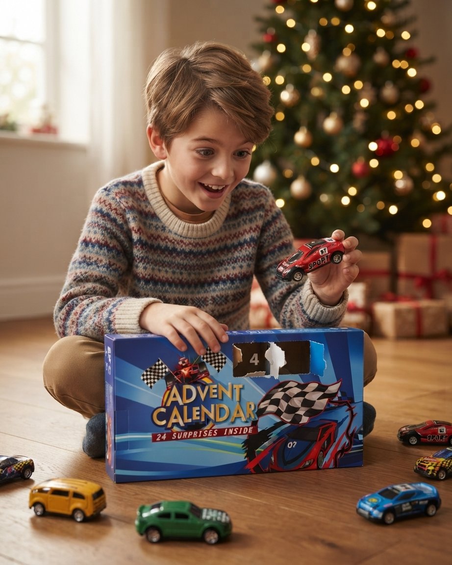 Racing Car Advent Calendar with 24 Miniature Cars