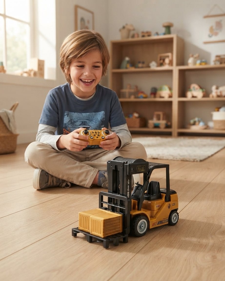 RC Forklift Truck 1:24 Scale with Lights & Trailer