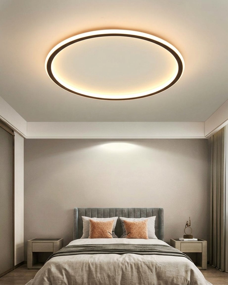 Round LED Ceiling Light, dimmable tri-colour, minimalist