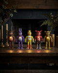 Set of 5 Articulated Horror Action Figures with LED Chest Lights