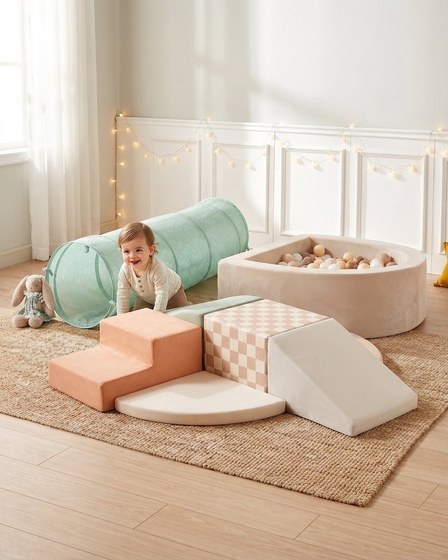 Soft Play Tunnel & Ball Pit Bundle for Toddlers