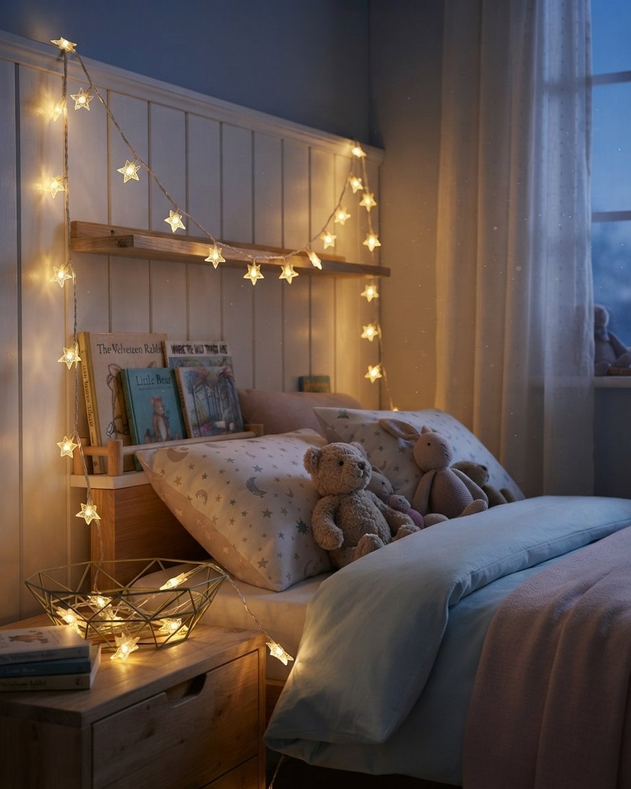 Star String Lights for Kids' Rooms, Battery Powered