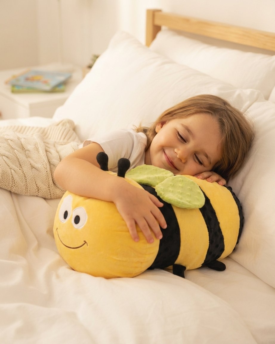Vibrating Sensory Cushion Bumble Bee Plush Pillow