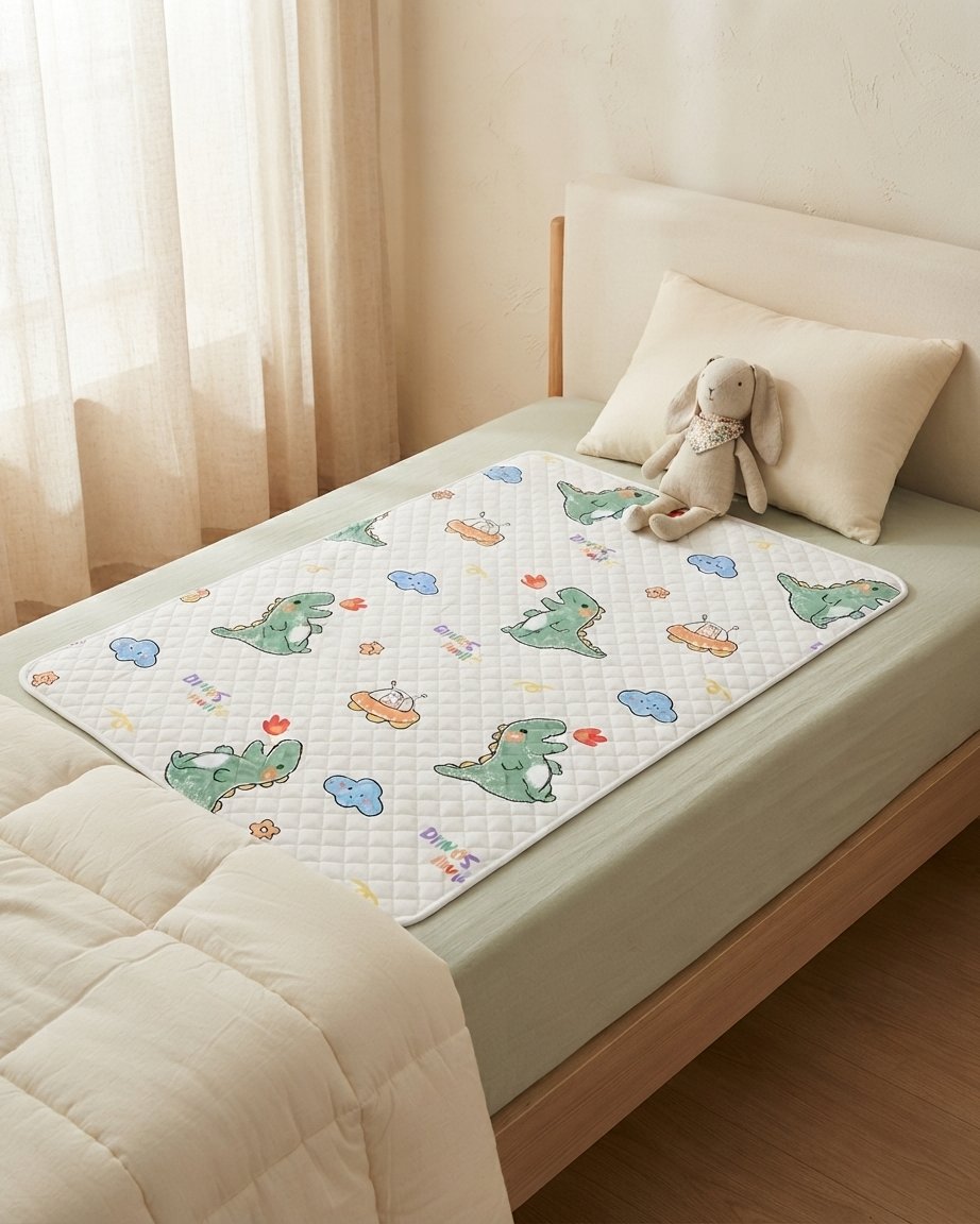 Waterproof Washable Bed Protector Pad with Cartoon Print