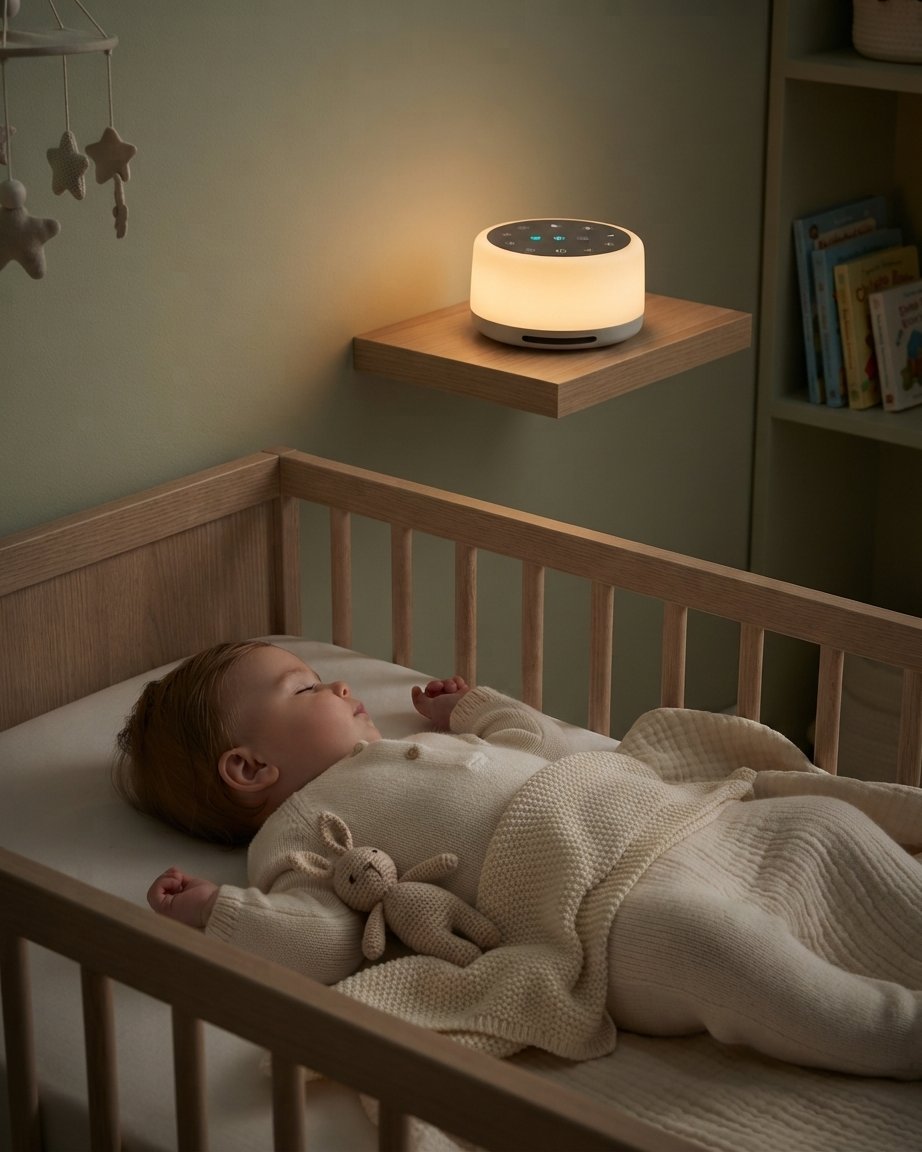 White Noise Sound Machine with Night Light and Timer