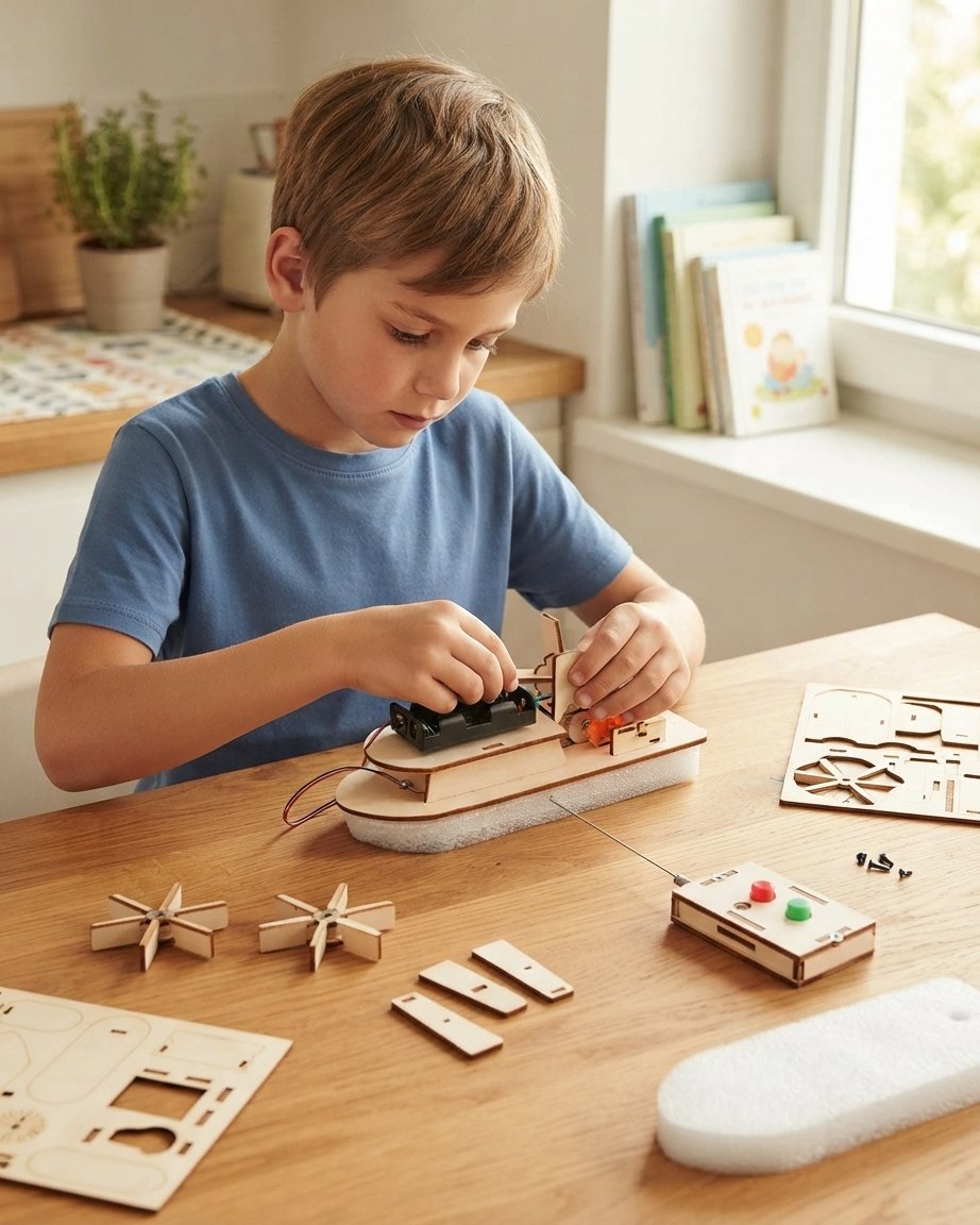 Wooden DIY Science Construction Kit – Electric Boat & More