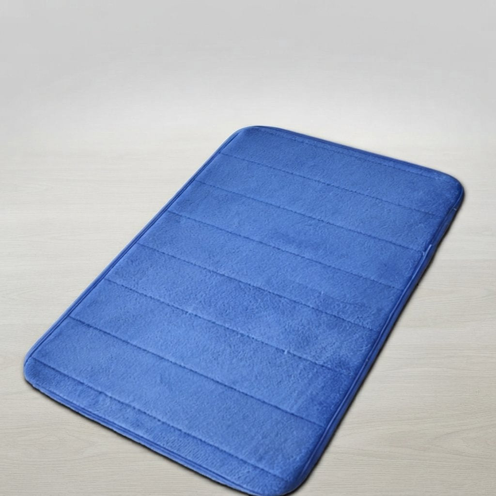 Soft Microfibre Bath Mat – Anti-Slip & Quick-Dry — Blue