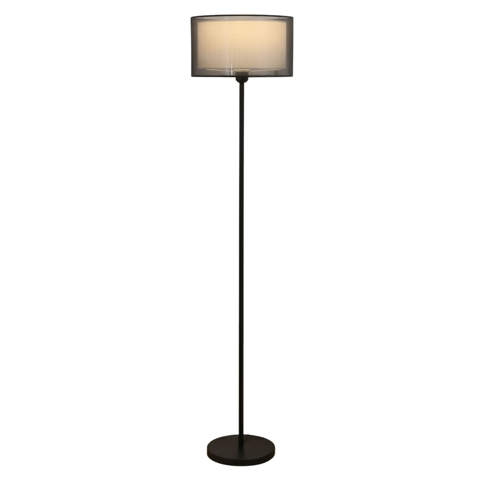 Mesh Floor Lamp with Fabric Diffuser