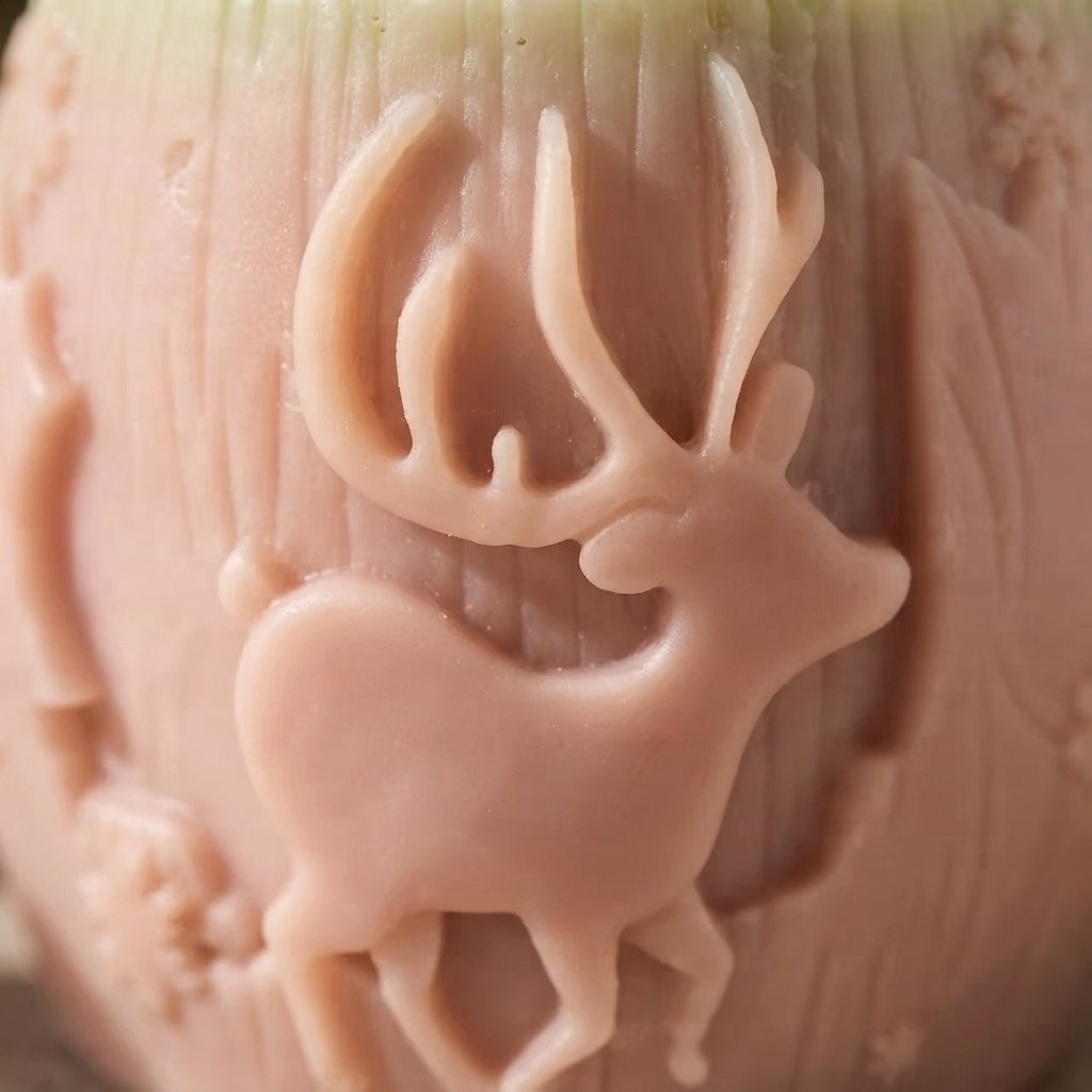 3D Christmas Silicone Candle Mould – Festive Elk & Snowflake