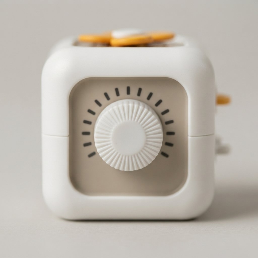 Activity Cube Fidget Toy with Spinner, Knob and Slider