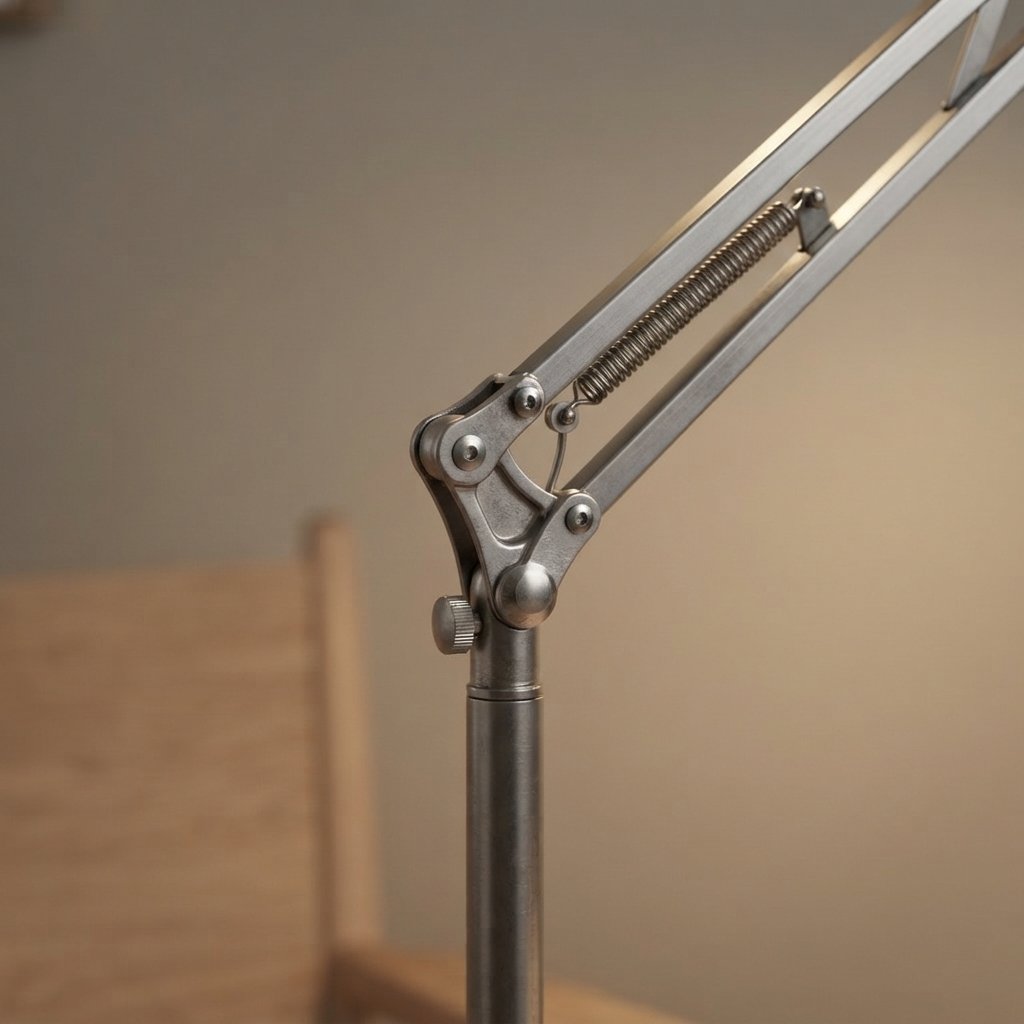 Adjustable Folding Floor Lamp with Articulated Arm