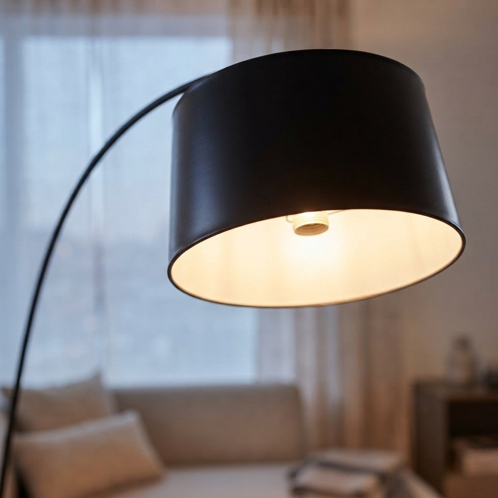 Arc Floor Lamp in Metal, Black, White, Red or Blue
