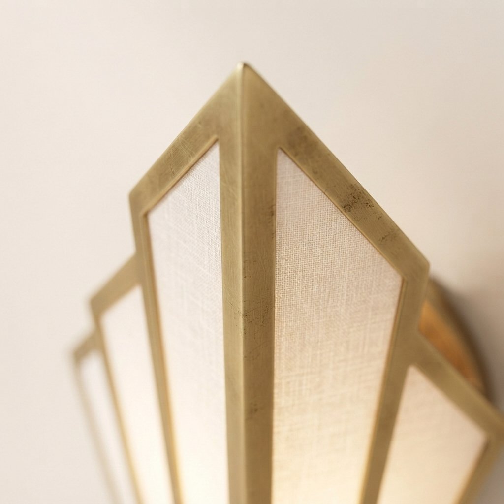 Art Deco LED Wall Sconce in Gold, Black or White