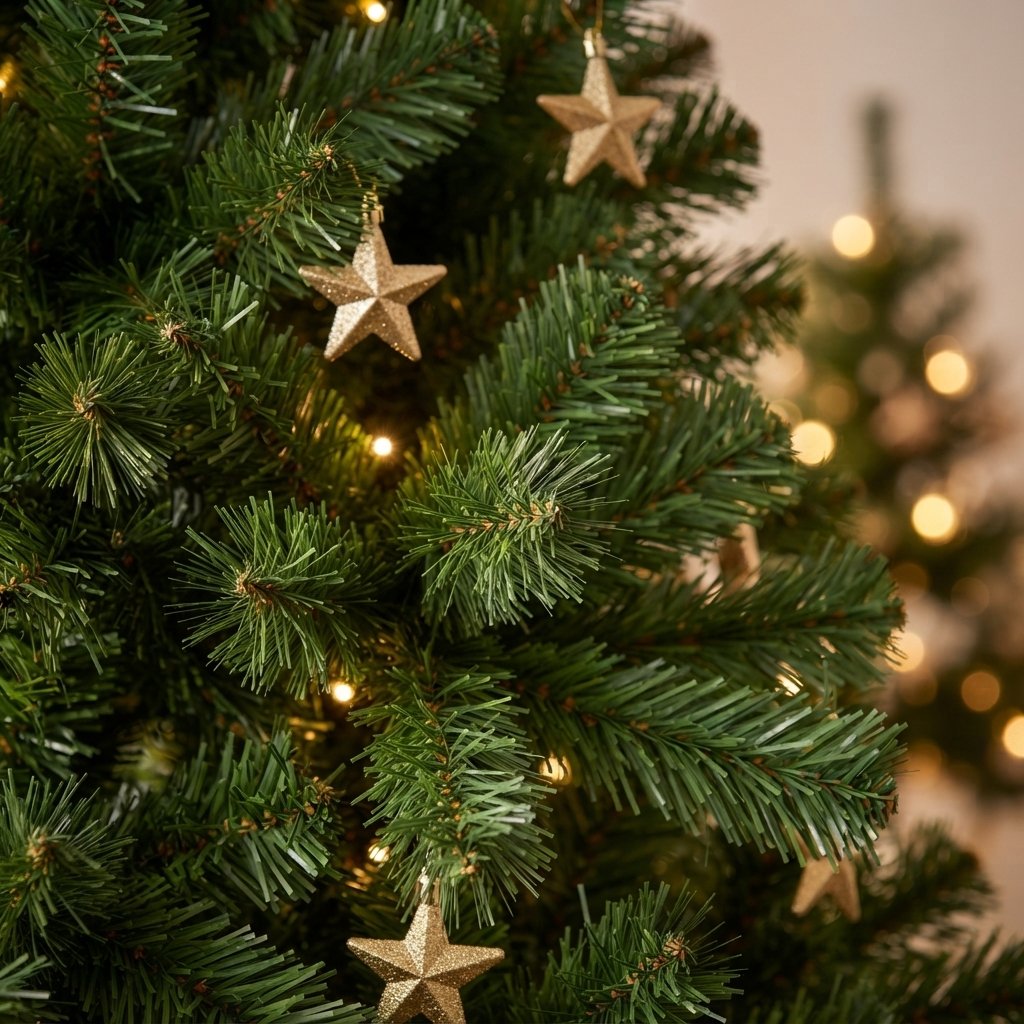 Artificial Christmas Tree with Metal Stand, Green PVC