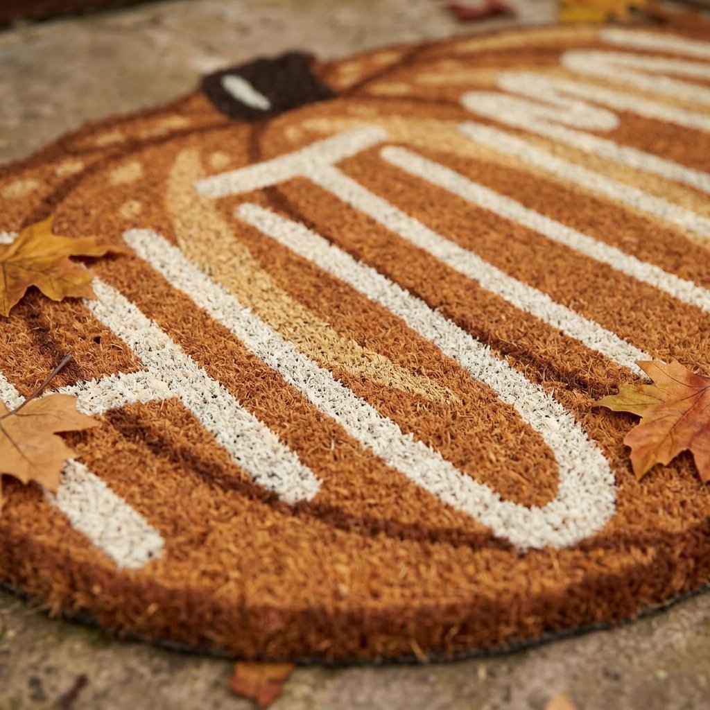 Autumn Pumpkin Shaped Coir Doormat