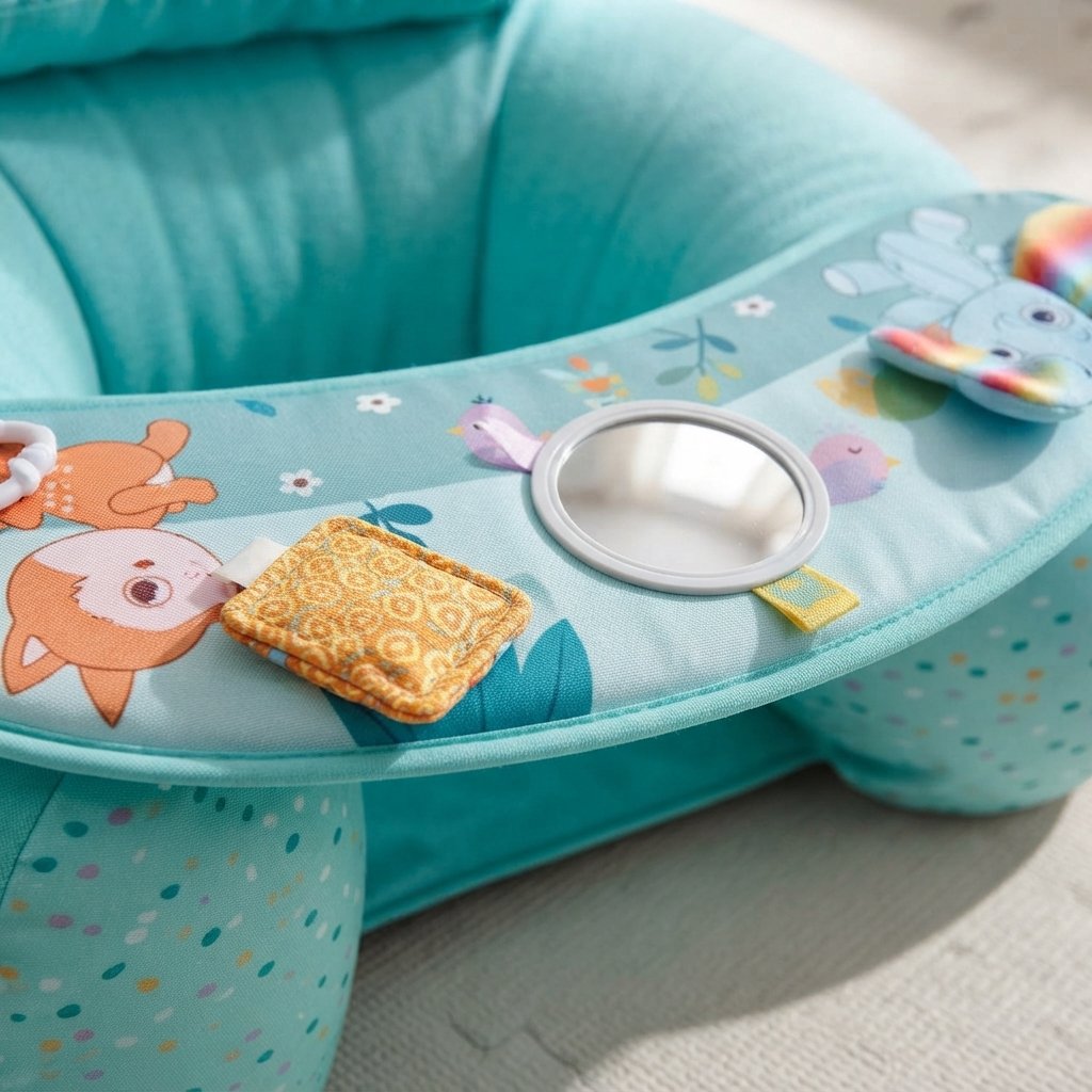 Baby Inflatable Sitting Support Sofa with Play Tray