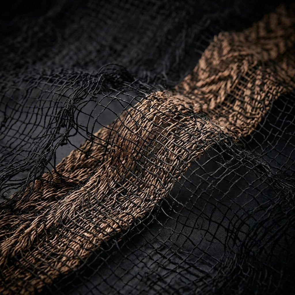 Black Gothic Mesh Creepy Cloth Halloween Fabric Decoration – Flexible, Reusable and Easy to Hang