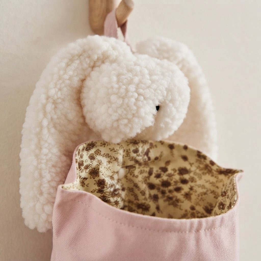 Bunny Crib Storage Caddy with Pocket – Nursery Organiser