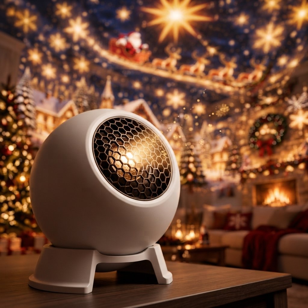 Christmas Projector Night Light, 360° Adjustable HD Ceiling Lamp