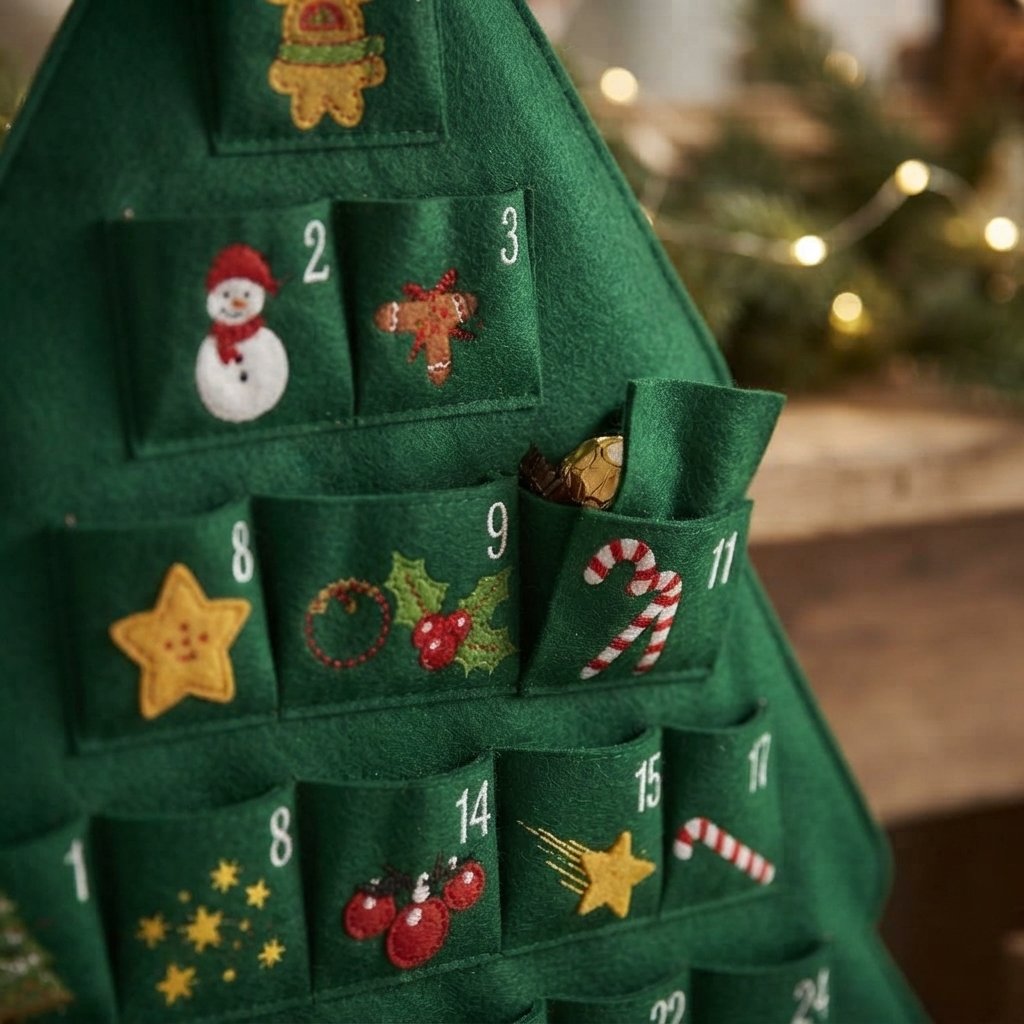 Christmas Tree Advent Calendar with 24 Pockets