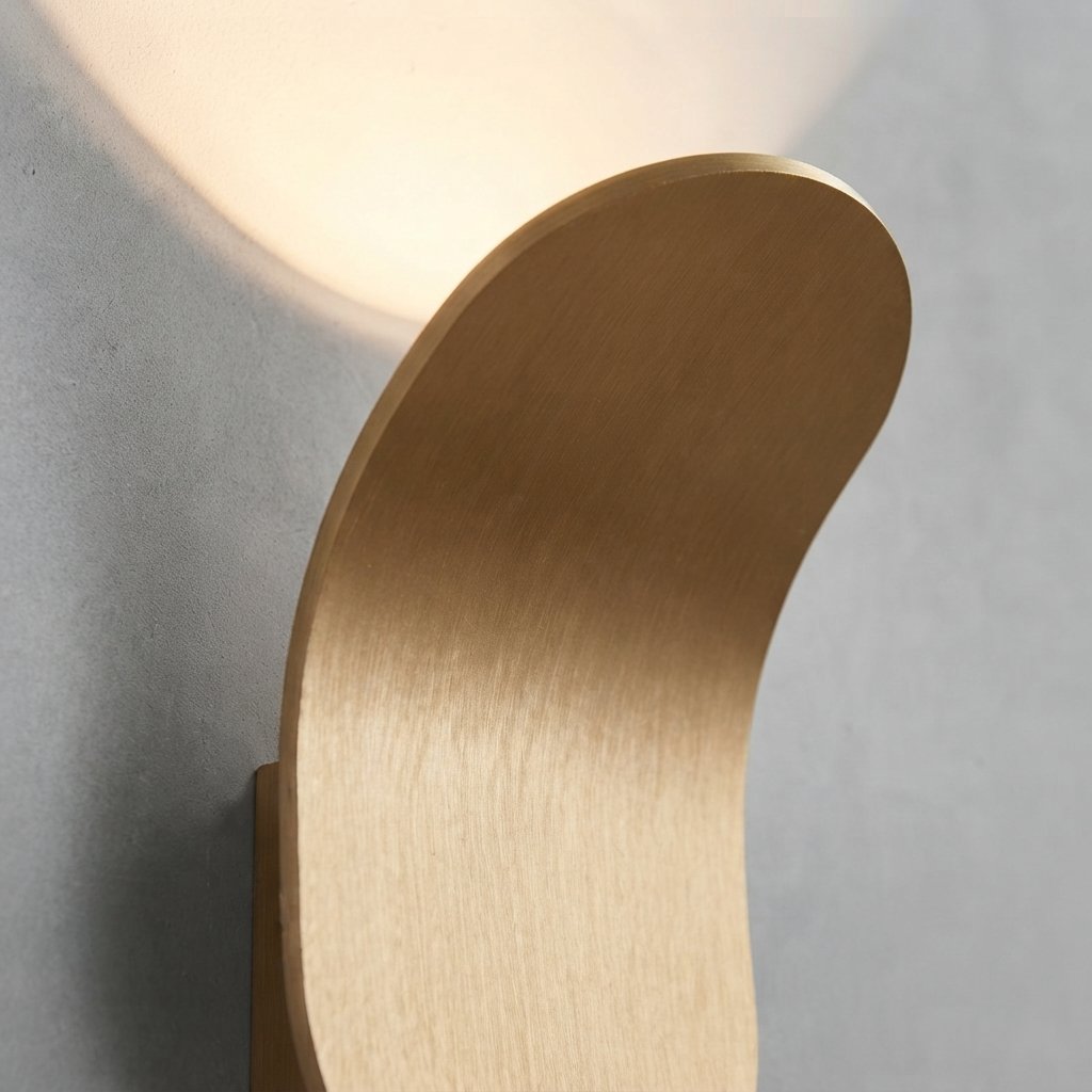 Curved LED Wall Light, Minimalist Metal Sconce