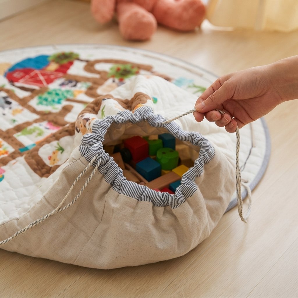 Farm Maze Baby Play Mat with Storage Function