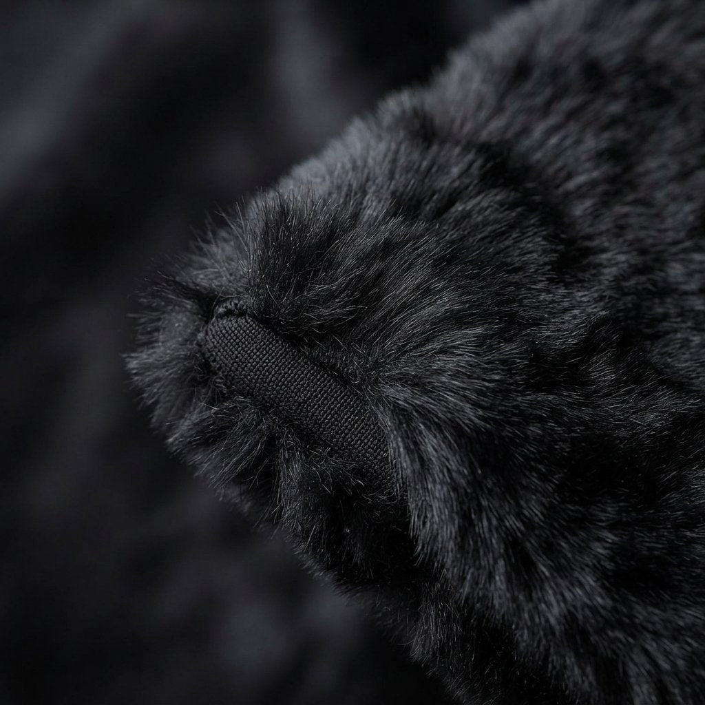 Faux Rabbit Fur Collar Scarf – Plush Knit-Backed