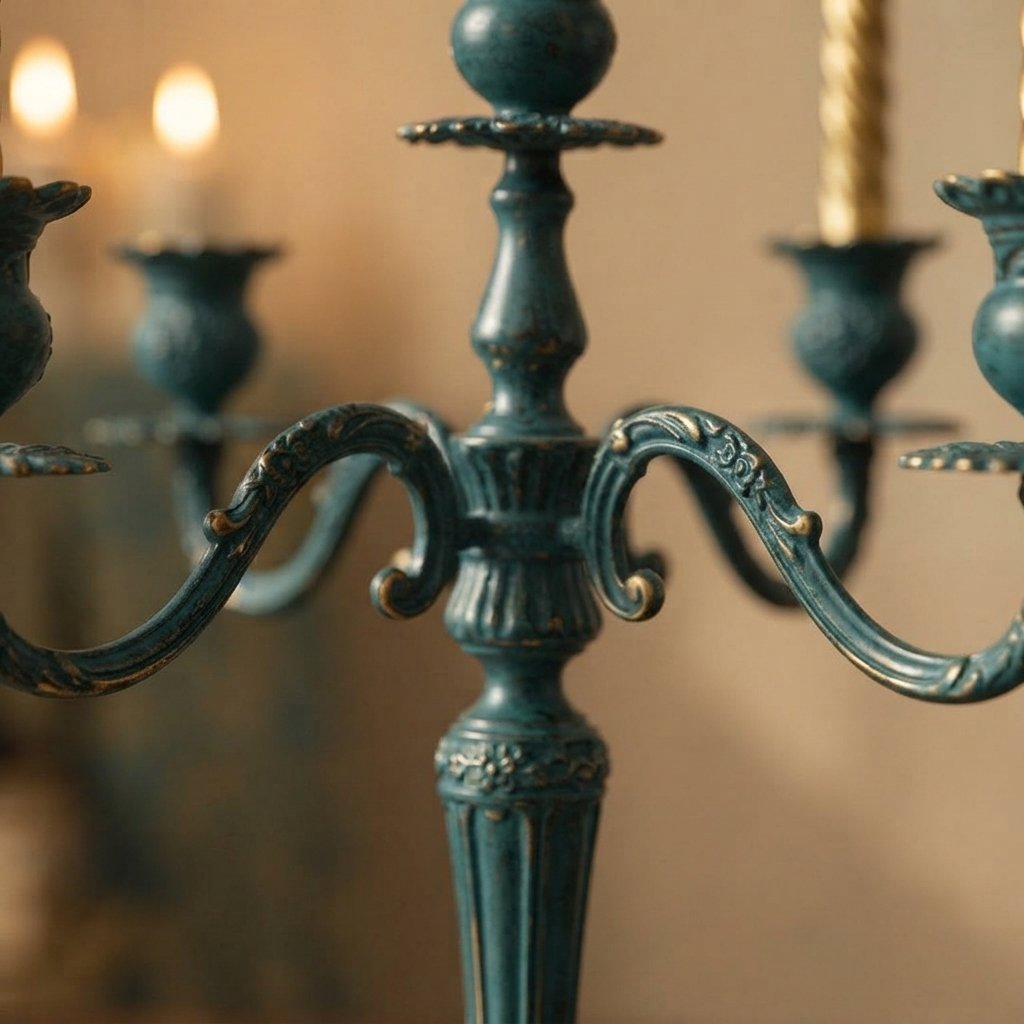 Floral Alloy Candelabra, 3-Arm or 5-Arm