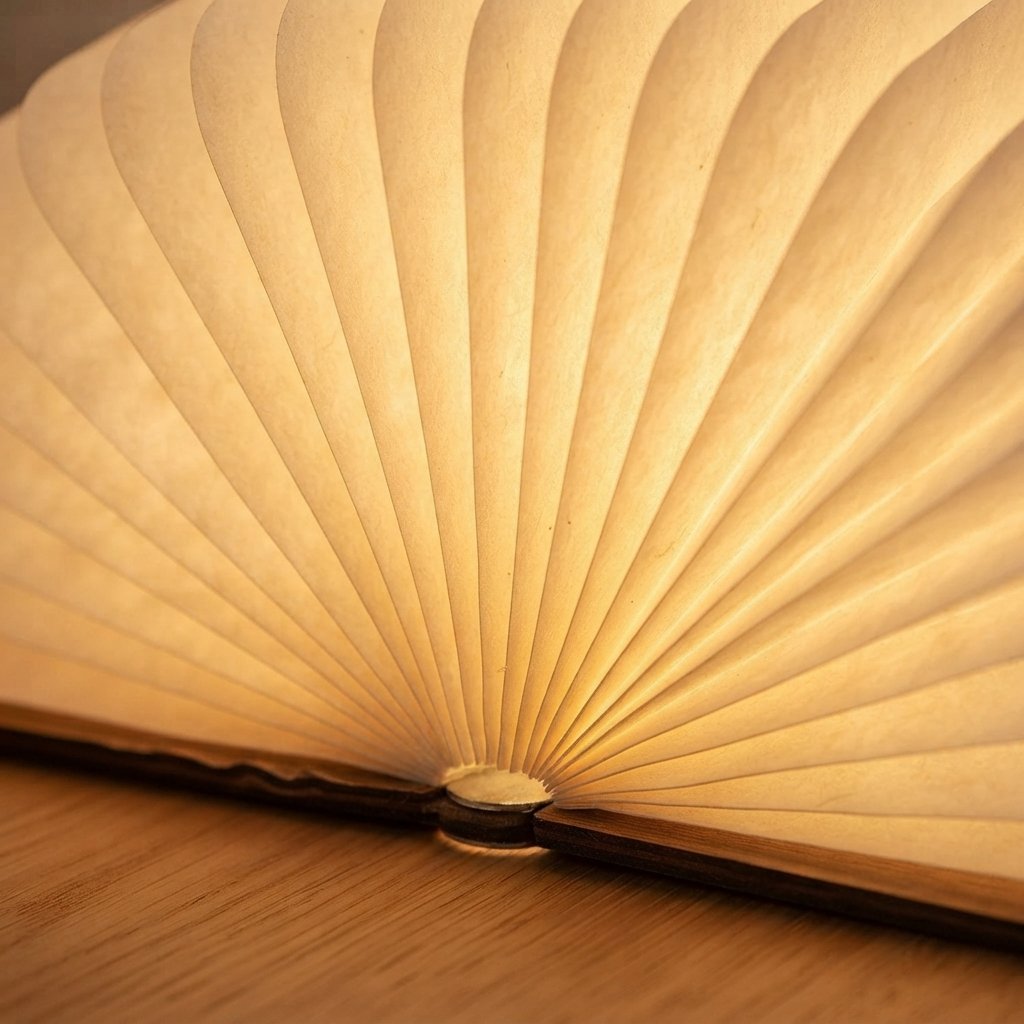 Foldable Book Lamp, Rechargeable with 3 Light Modes