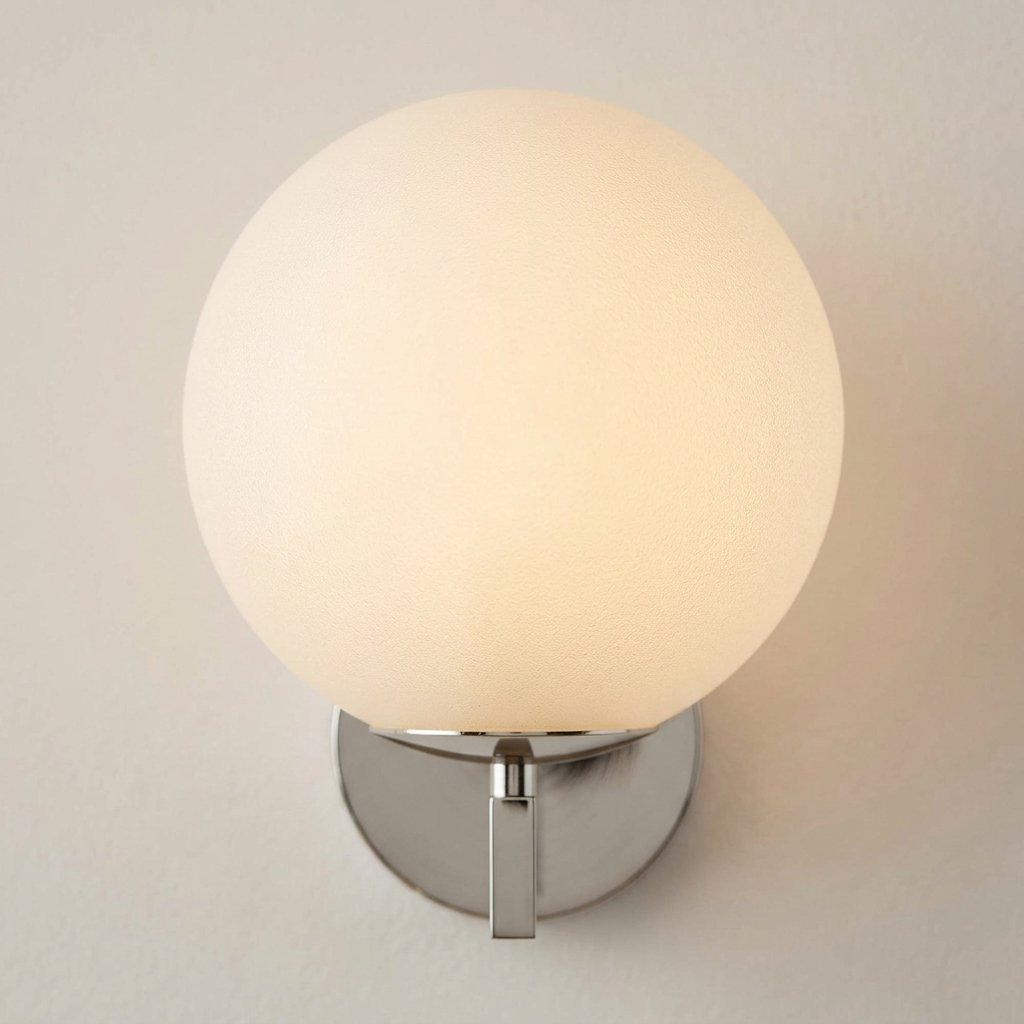 Frosted Glass Globe Wall Light, 3 Sizes