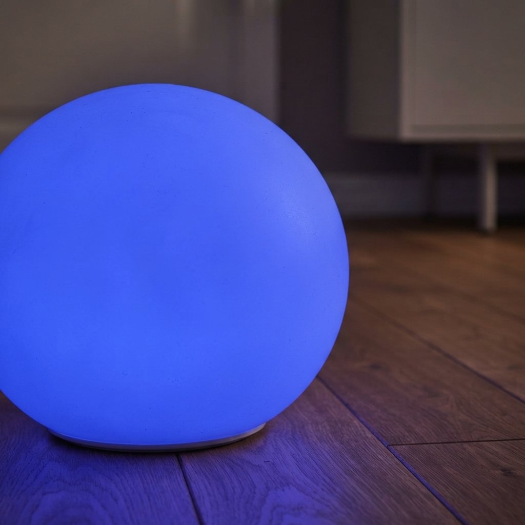 Globe Floor Lamp, Waterproof Indoor & Outdoor LED Ball Light