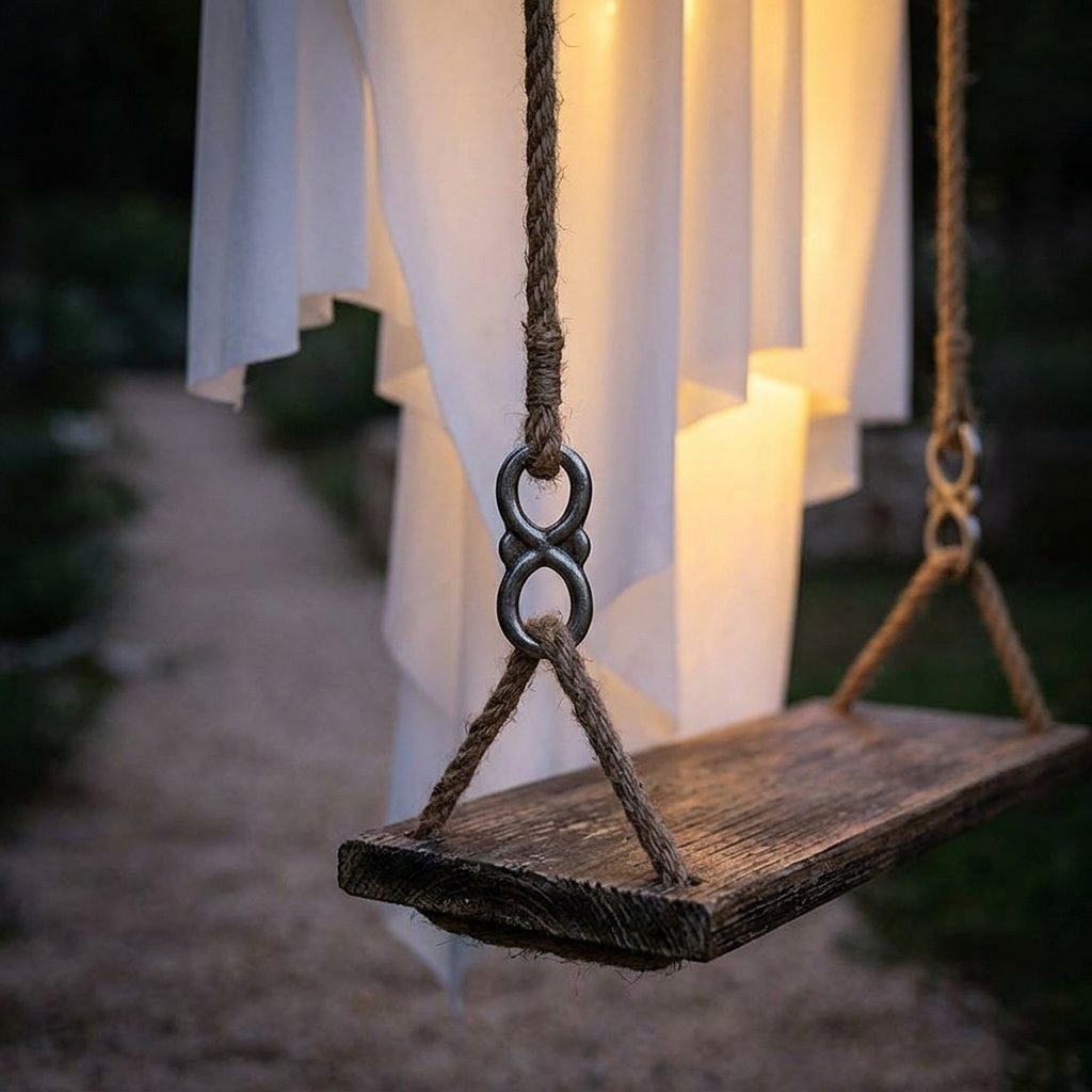Halloween Glowing Ghost Swing Decoration with Remote Control and LED Lighting