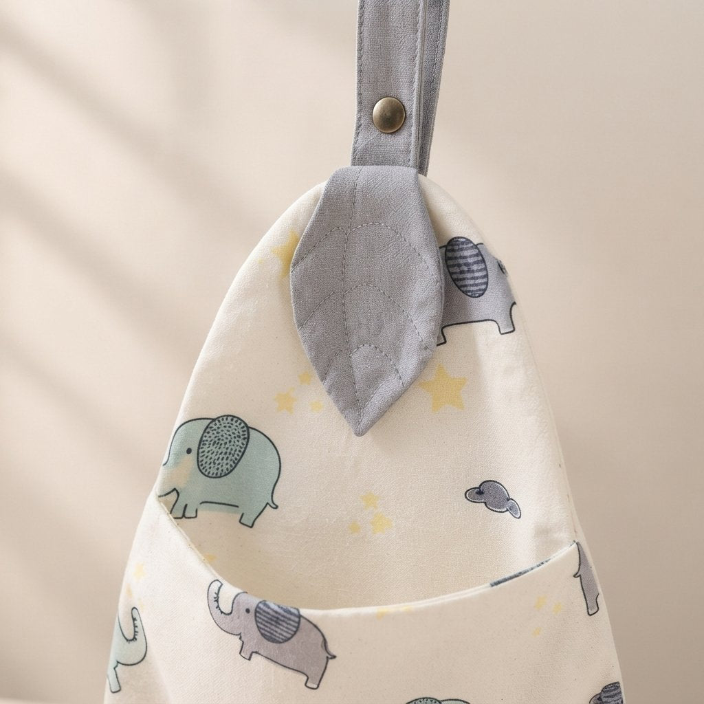 Hanging Nappy Caddy Nursery Organiser with Front Pocket