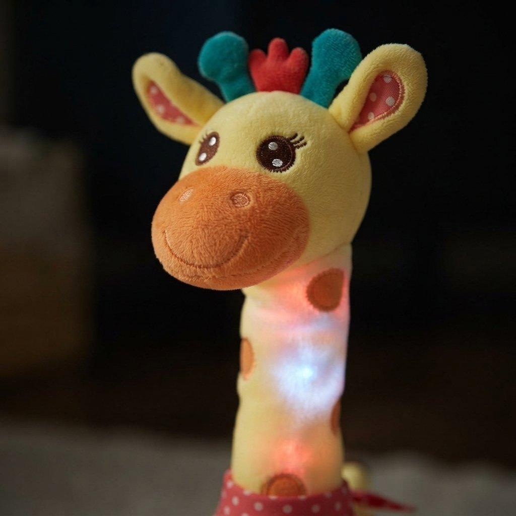 Interactive Singing Giraffe Plush Toy with Lights