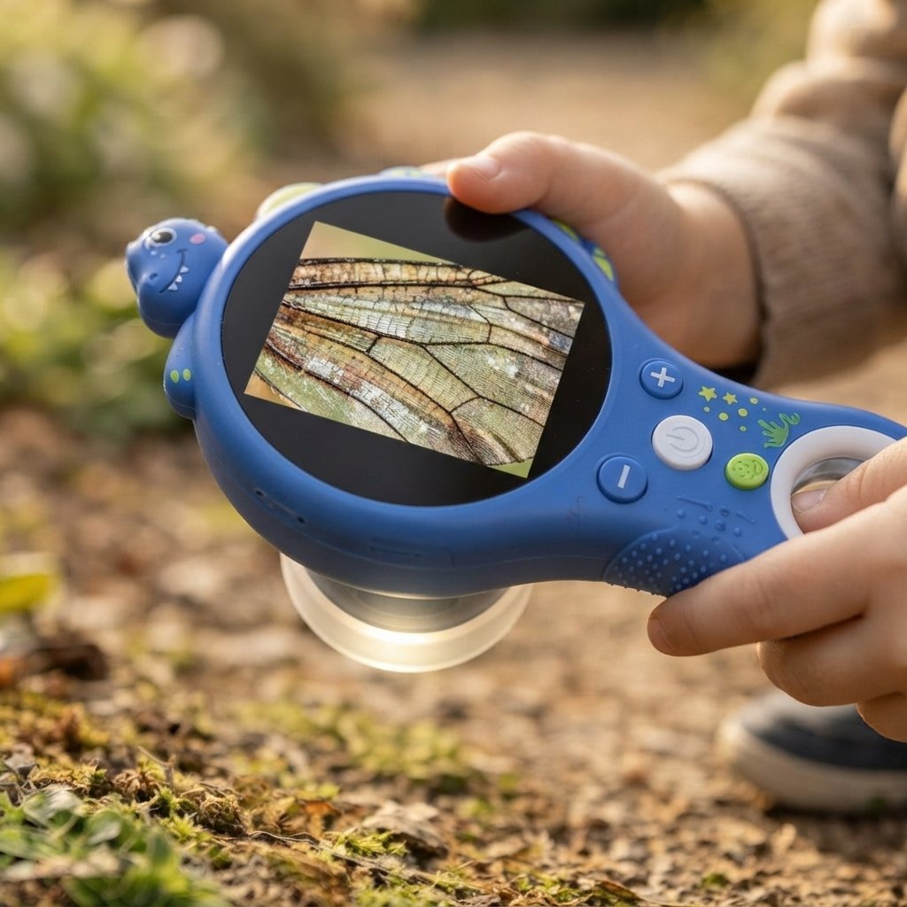Kids Digital Microscope with Screen and LED Light