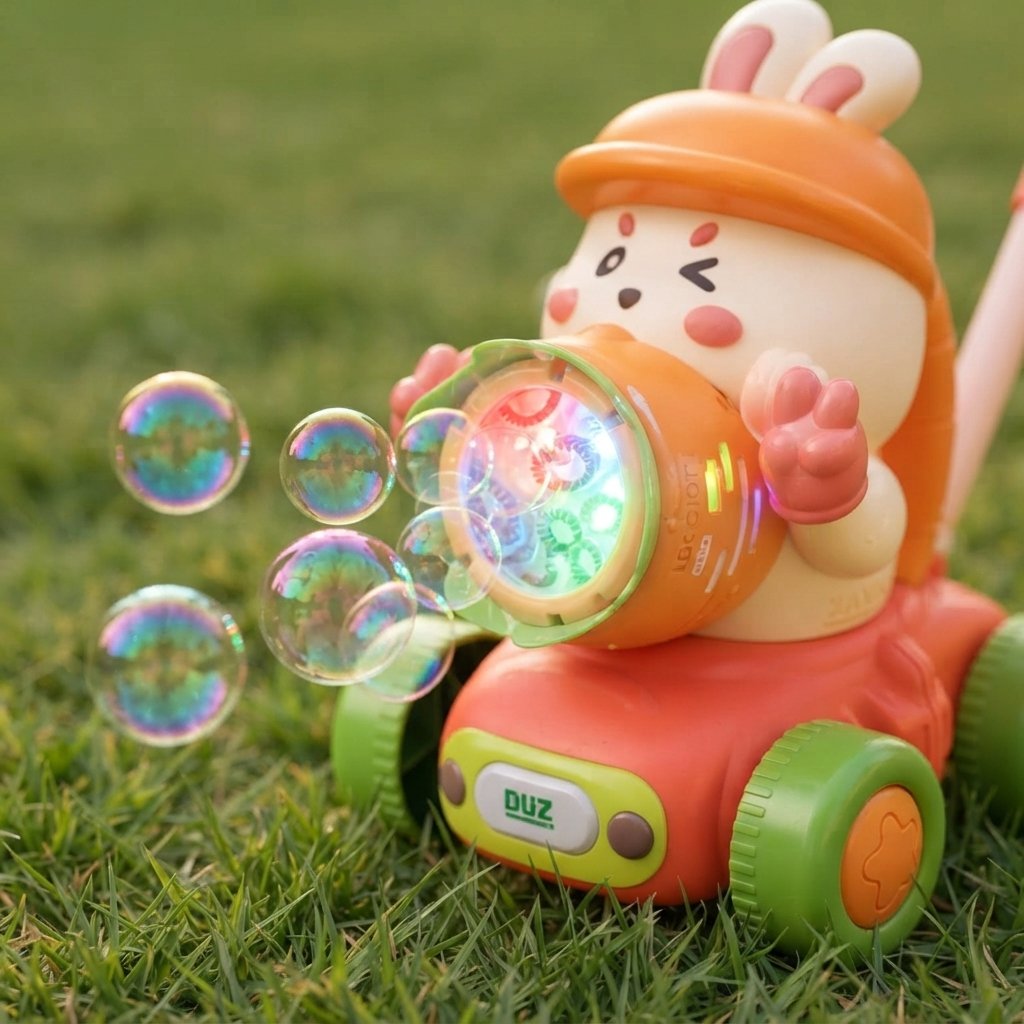 Kids Electric Bubble Push Toy with LED Lights