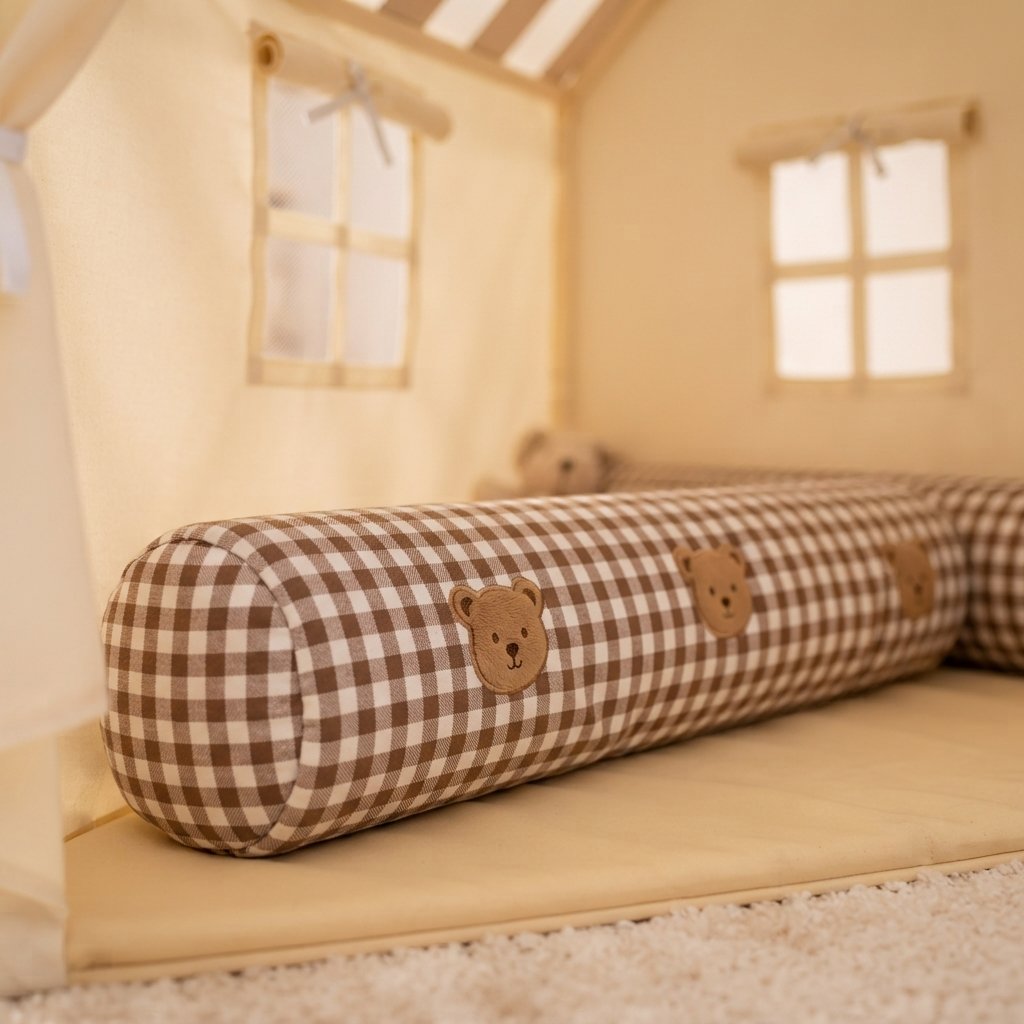 Kids Indoor & Outdoor Play Tent with Curtains and Mat