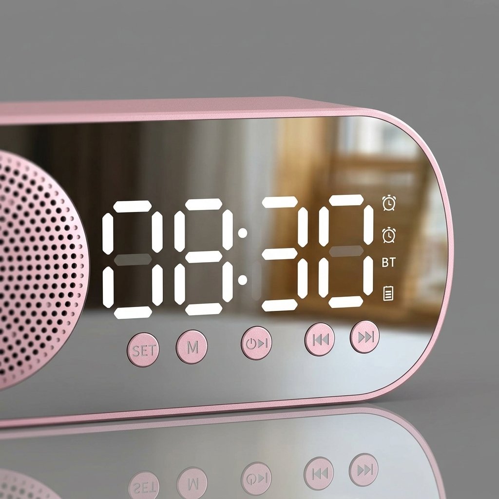 LED Alarm Clock with Bluetooth Speaker and FM Radio
