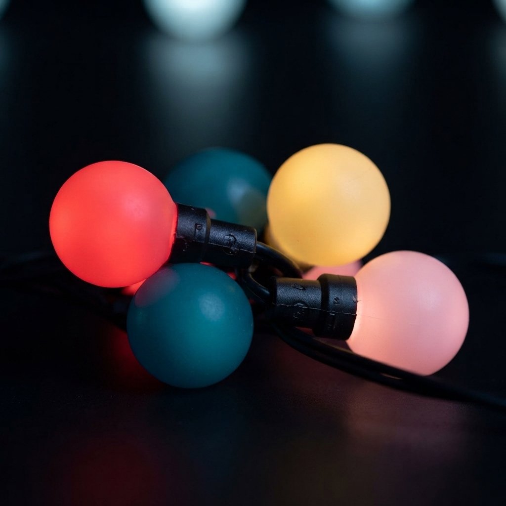 LED Ball String Lights, 8 Modes, Indoor & Outdoor Use