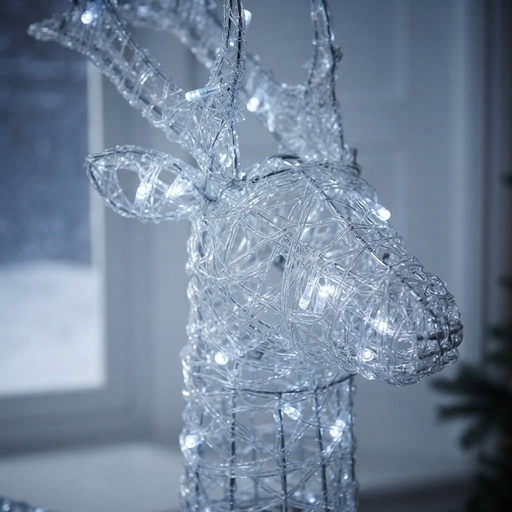 LED Reindeer Figure with 240 Cool White Lights, 4 ft