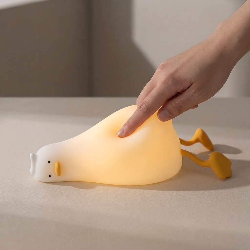 Lying Duck Night Light – Rechargeable LED with Timer
